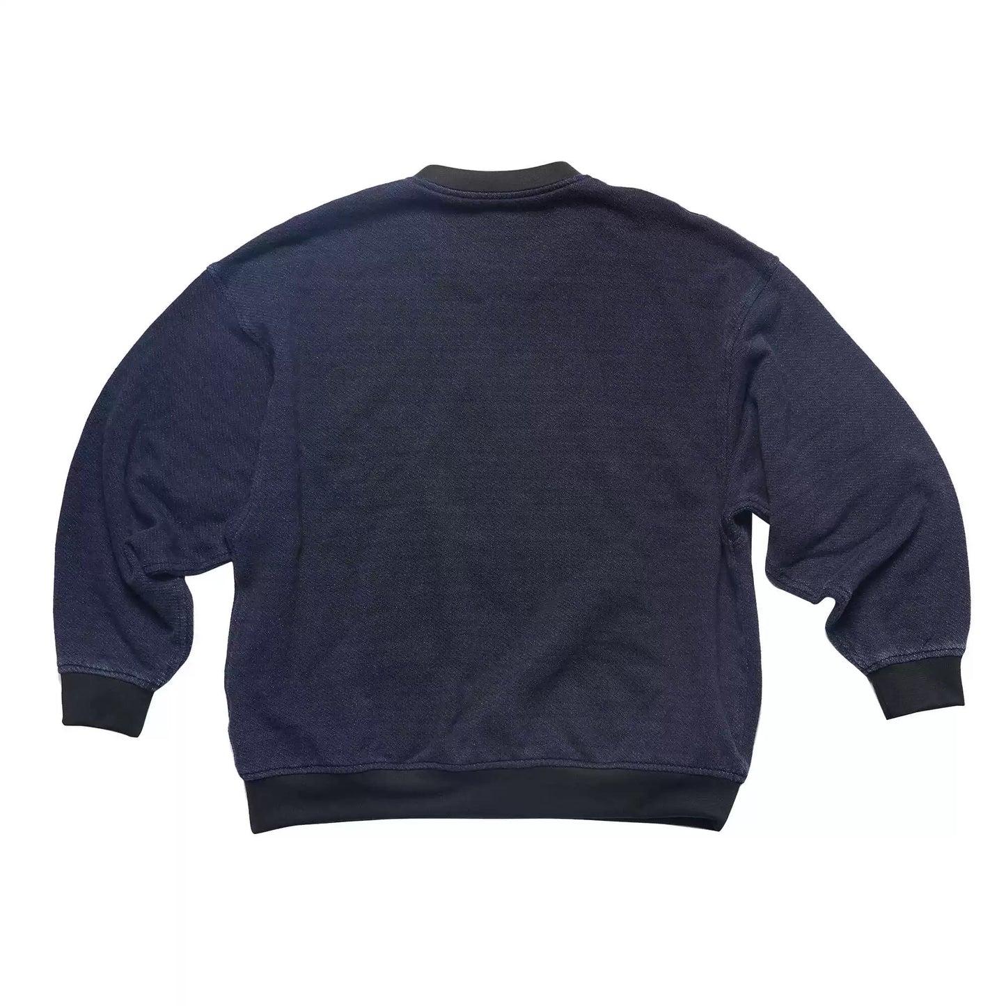 Indigo Dye Retro Washed Batwing Sweatshirt