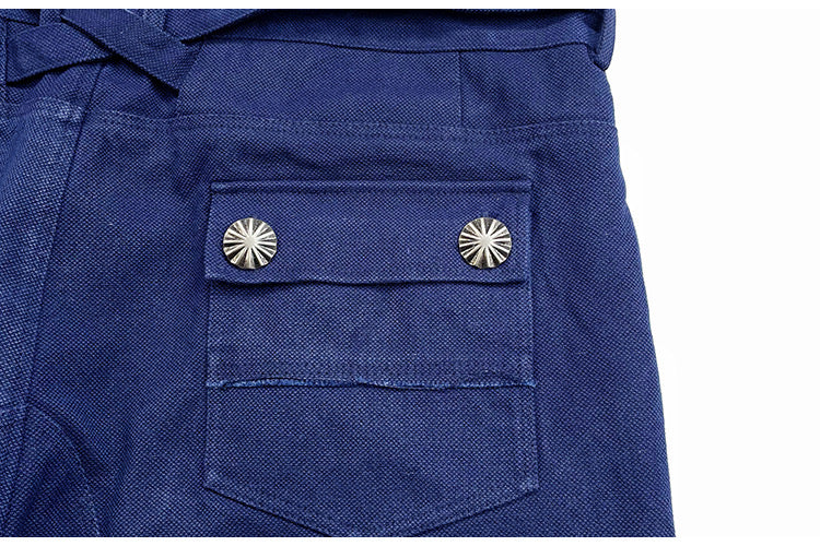 Indigo Dye Patchwork Sashiko Shorts