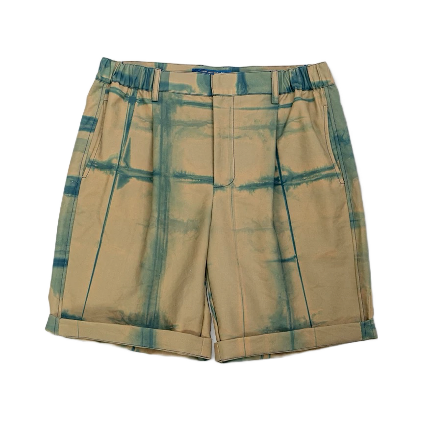 Indigo Tie Dye Elastic Waist Shorts