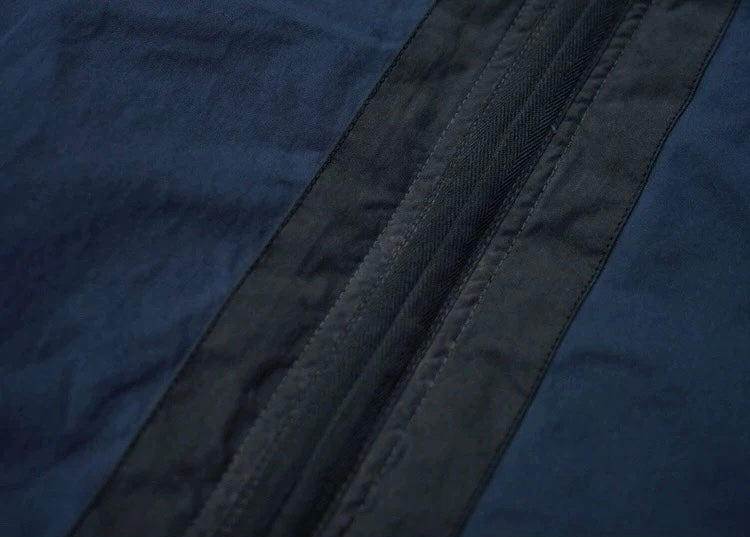 Mud Dye Reversible Collarless Iris Coat