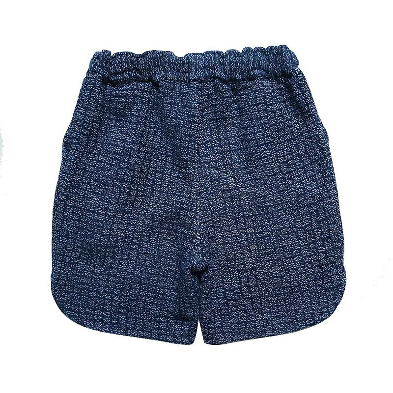 Indigo Dye Sashiko Sakura E-Waist Shorts