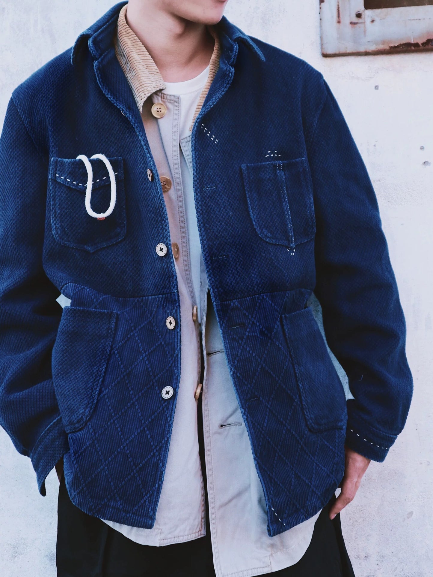 Indigo Dye Kendo Worker Jacket