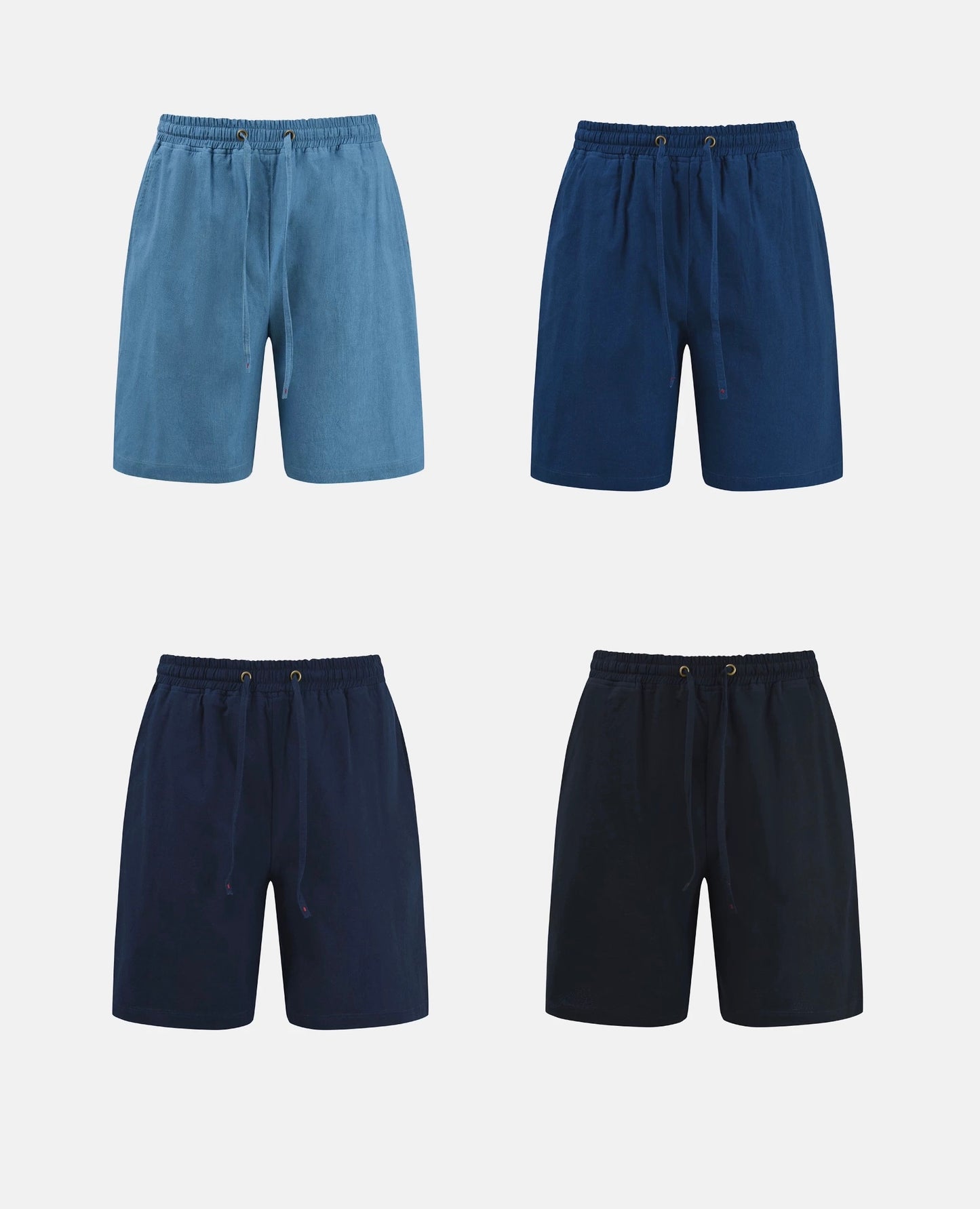 Indigo Dye Basic Kasuri Twill Shorts