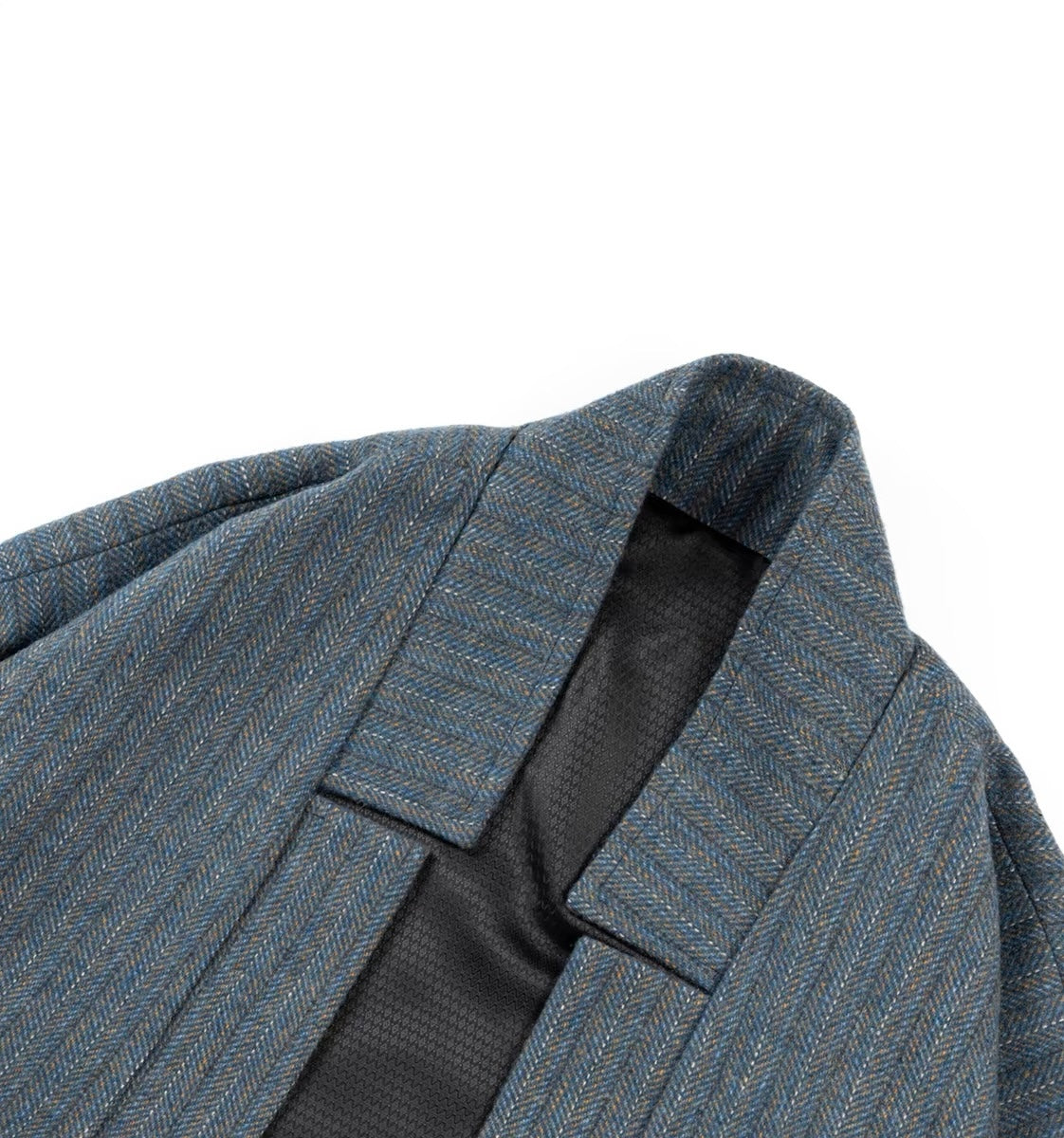 Blue Striped Collar Noragi Jacket