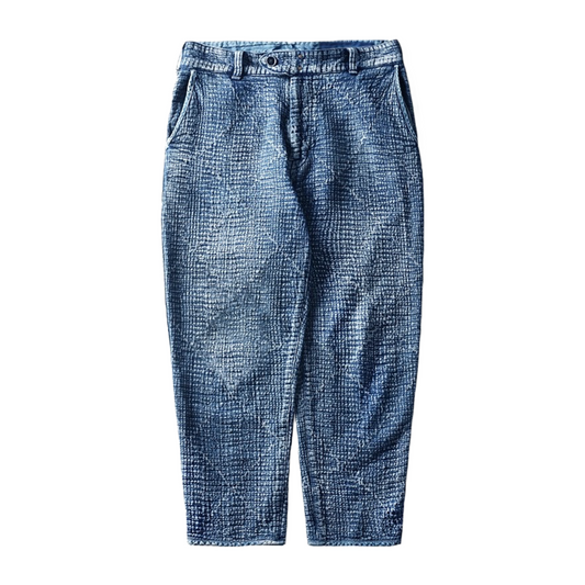 Indigo Dye Sashiko Chino Pants