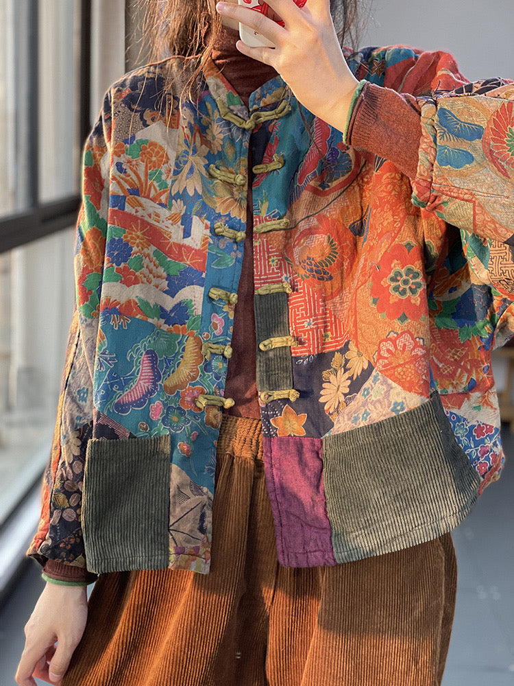 Folk Patchwork Buckle Jacket