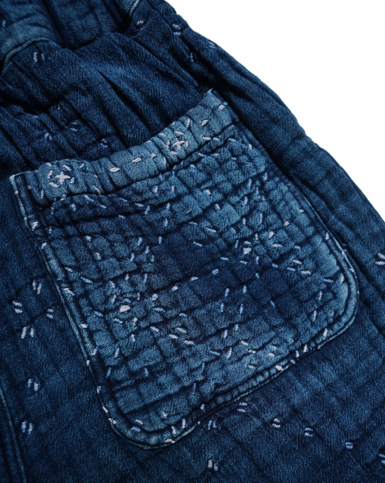 Indigo Dye Sashiko Starry Night Shorts