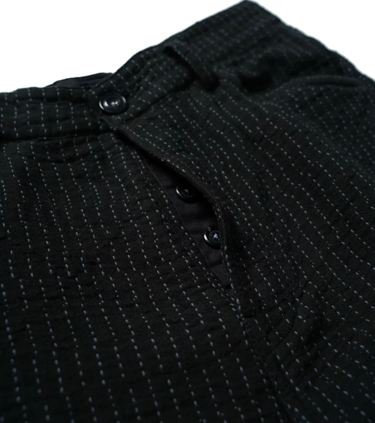 Black Dye Grey Sashiko Pants