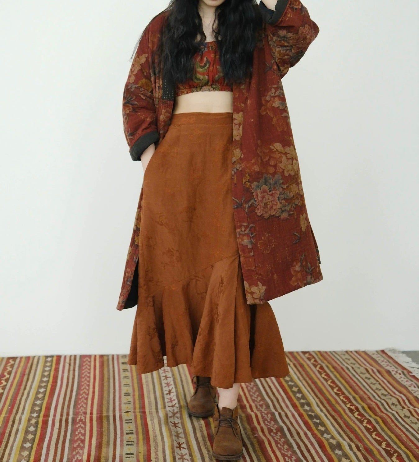 Peony Padded Kimono Jacket