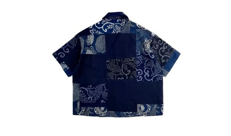 Indigo Dye Kofu Patchwork Shirt