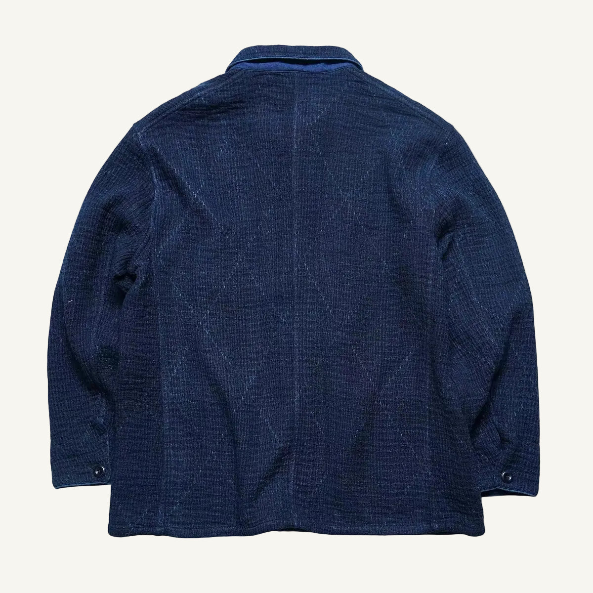 Indigo Dye Textured Work Jacket
