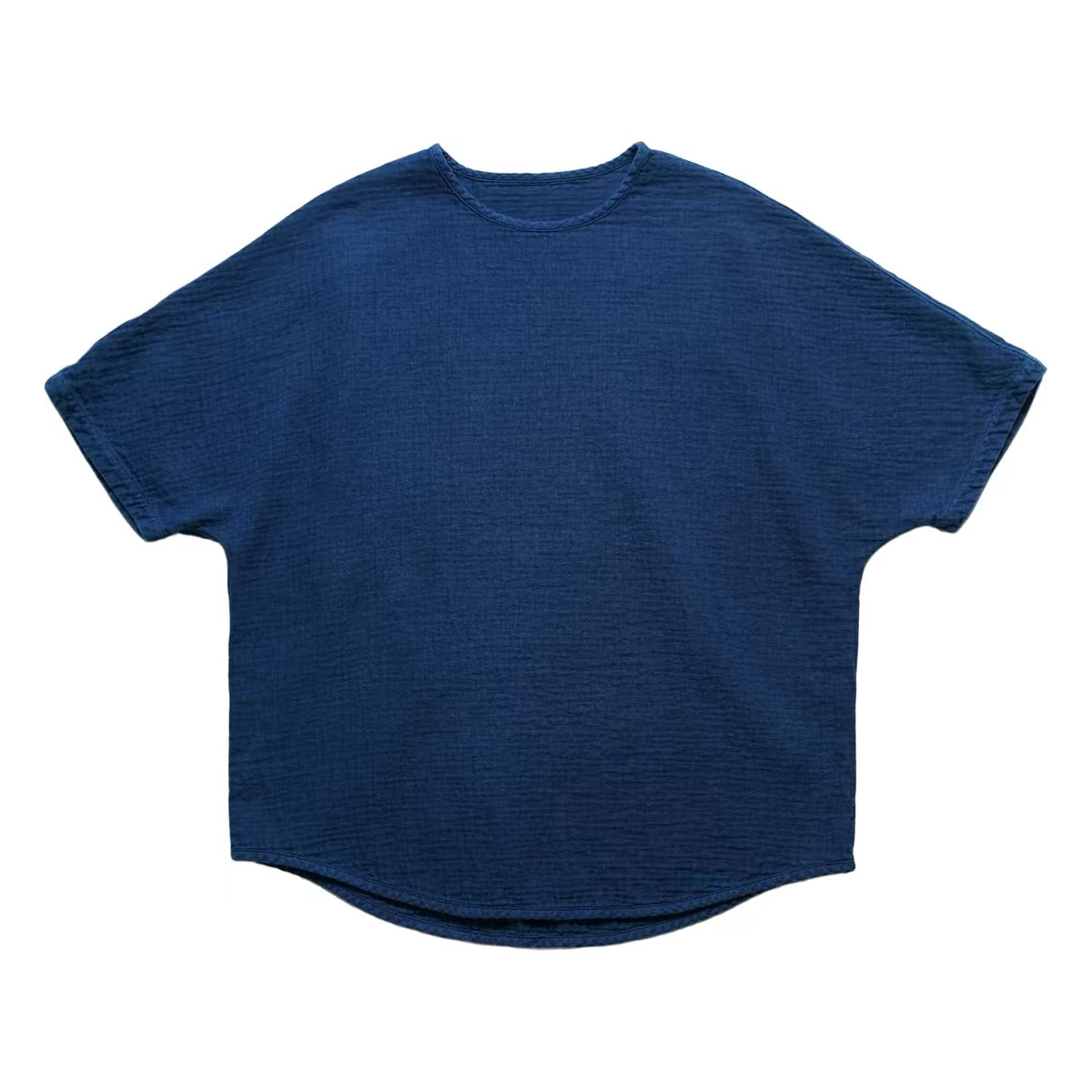 Hand-Dyed Indigo Double Gauze Relaxed Tee