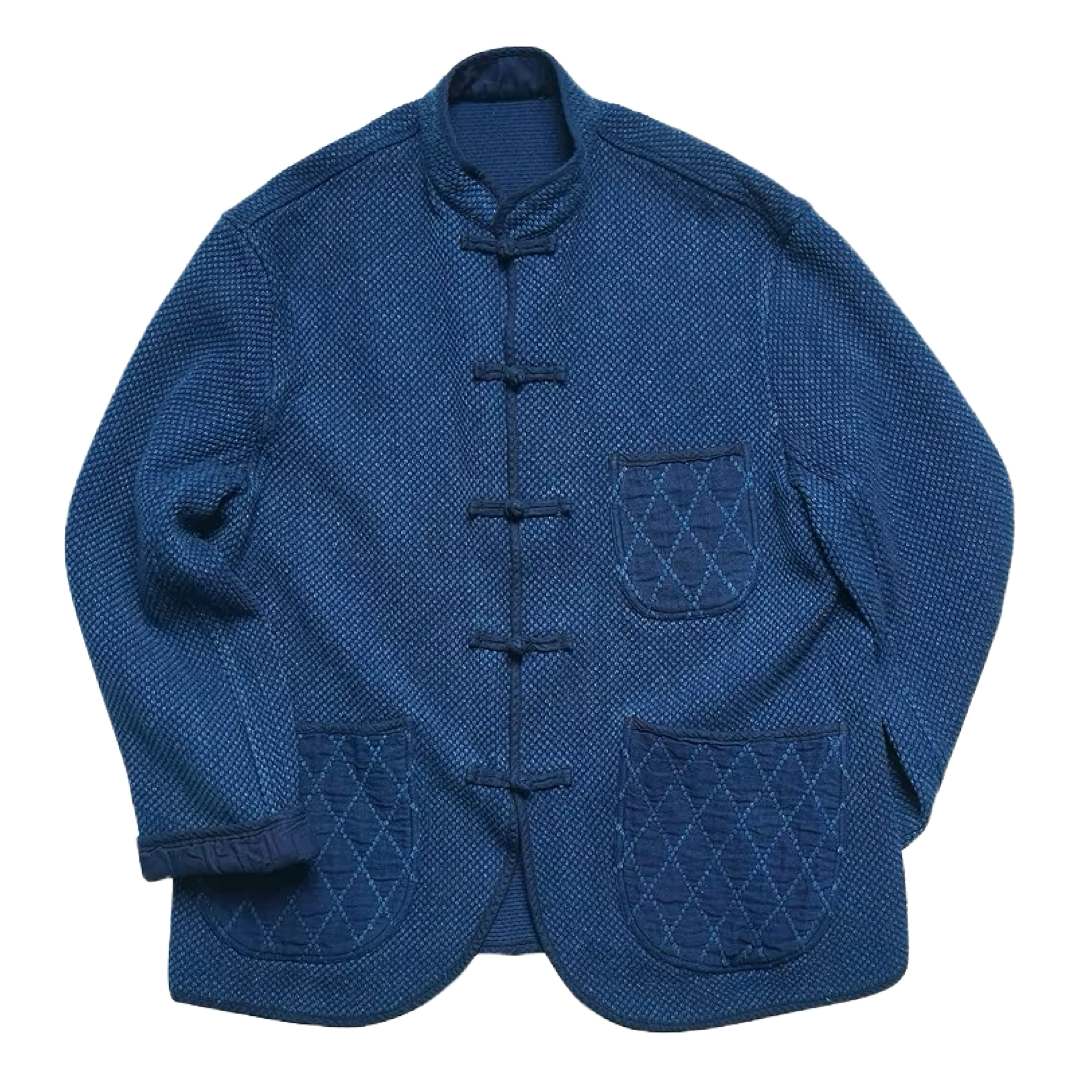 Indigo Dye Sashiko Hanfu Kendo Jacket