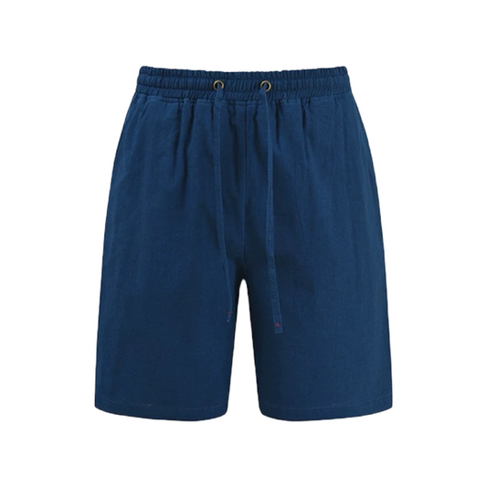 Indigo Dye Basic Kasuri Twill Shorts