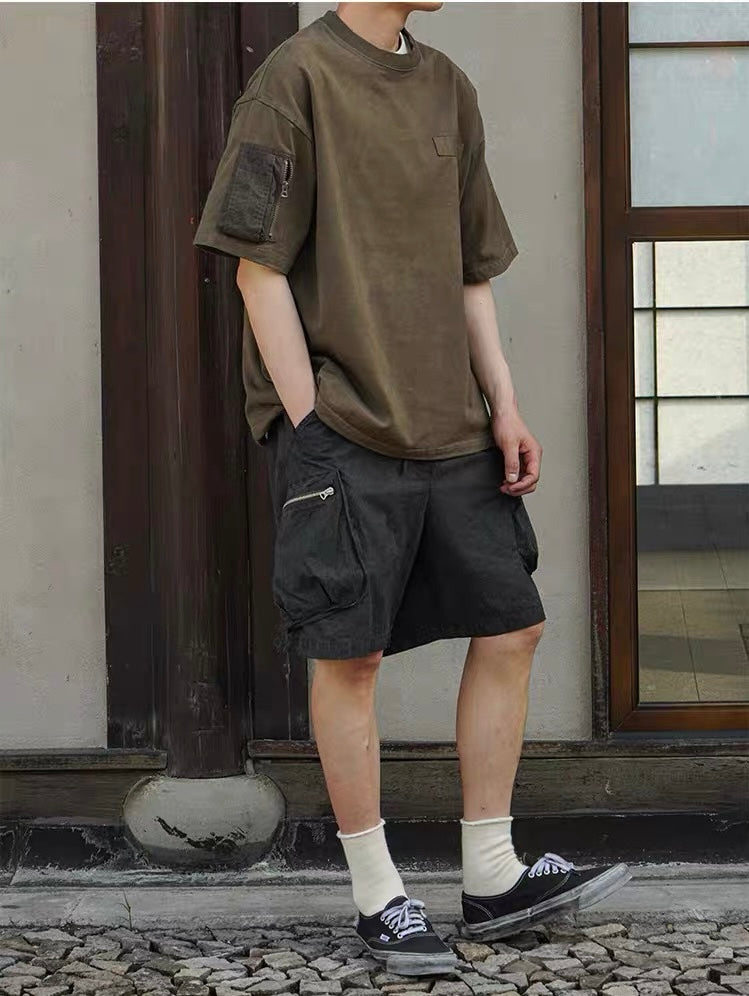 Botanical-Dyed Flight Pocket Heavyweight Tee