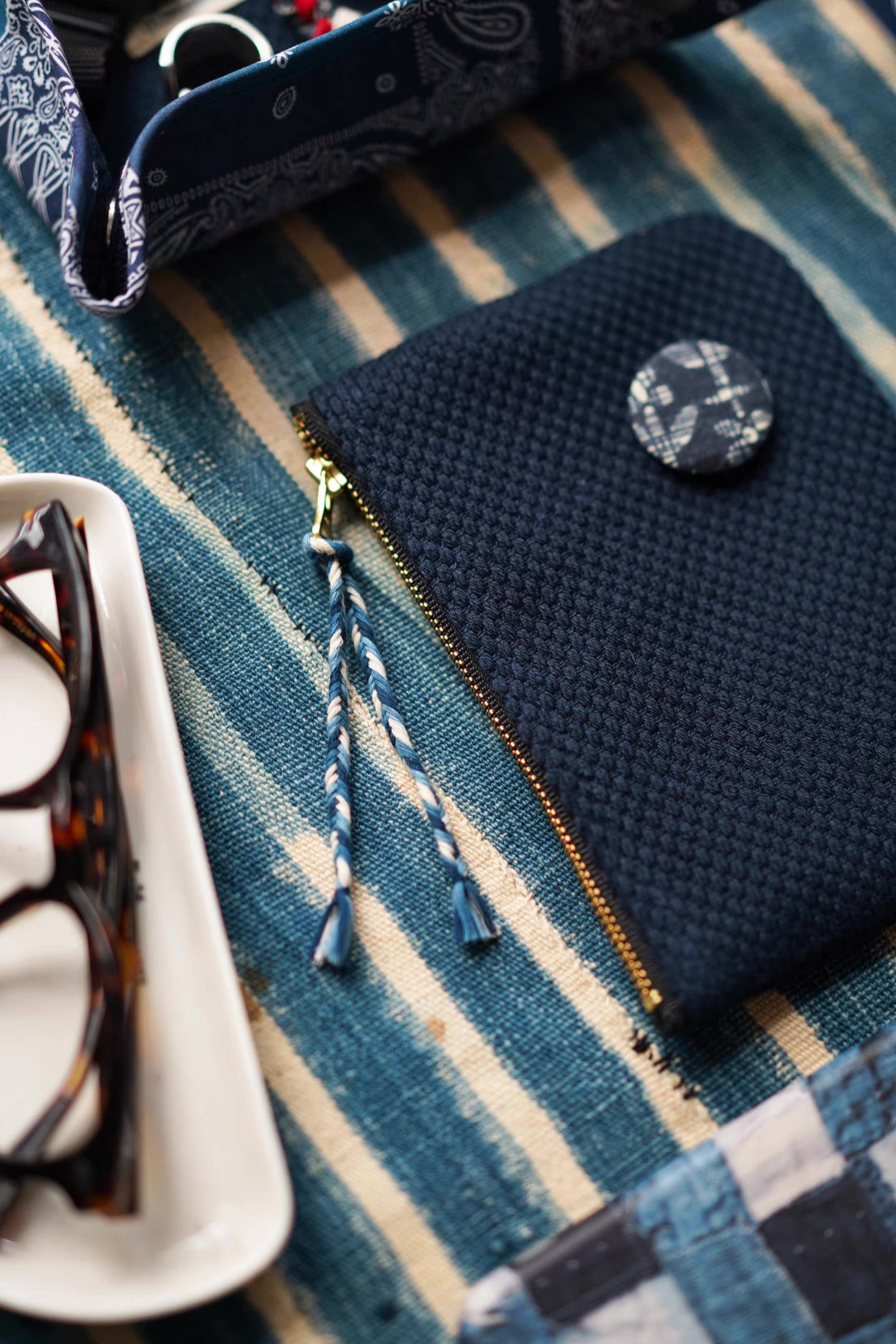 Indigo Dye Kendo Coin Purse