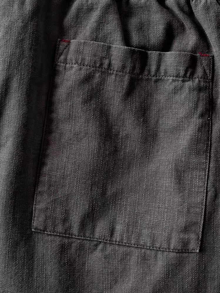 Botanical Charcoal Pleated Easy Shorts
