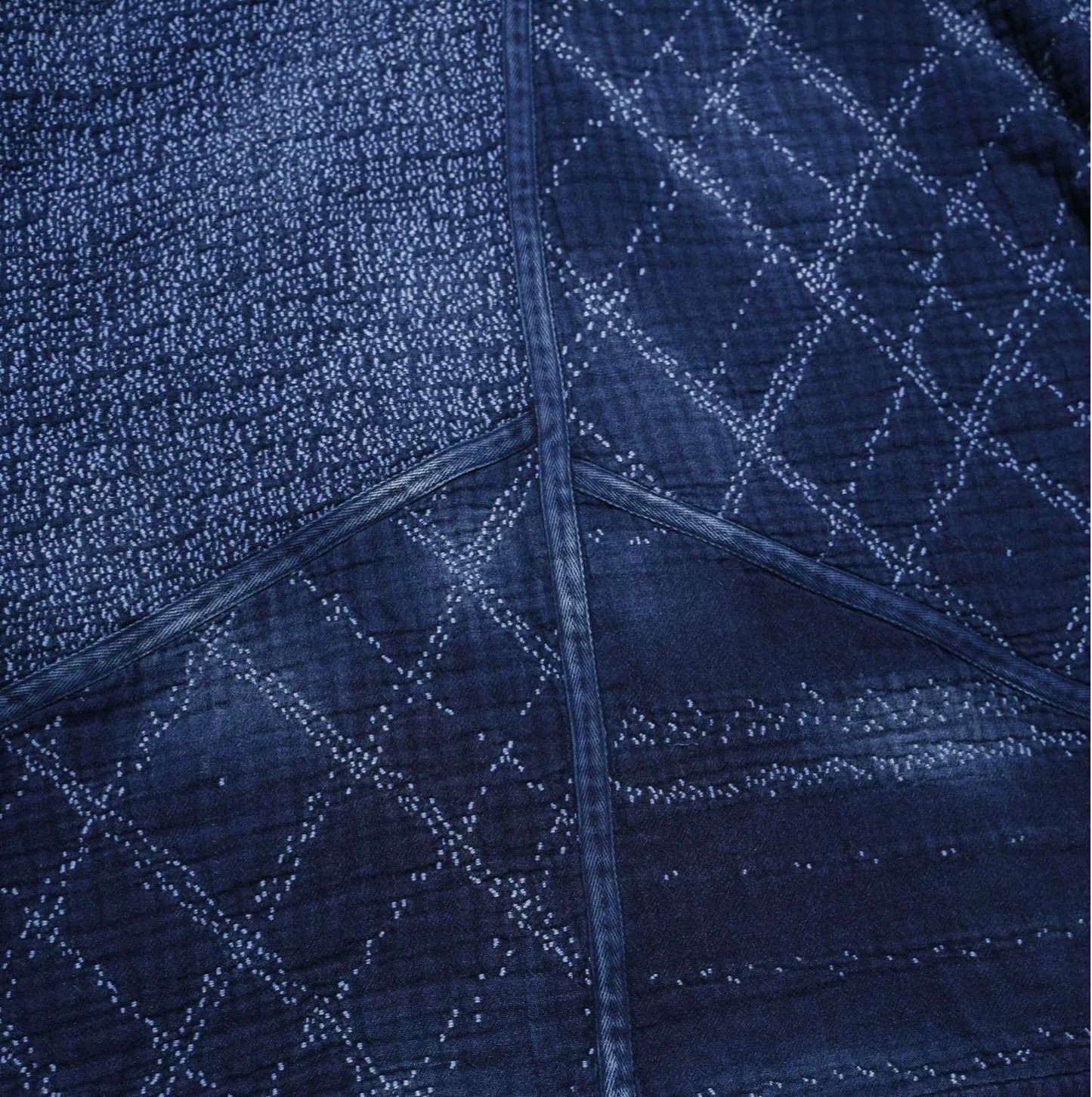 Indigo Dye Sashiko Sakura Heavyweight Coat