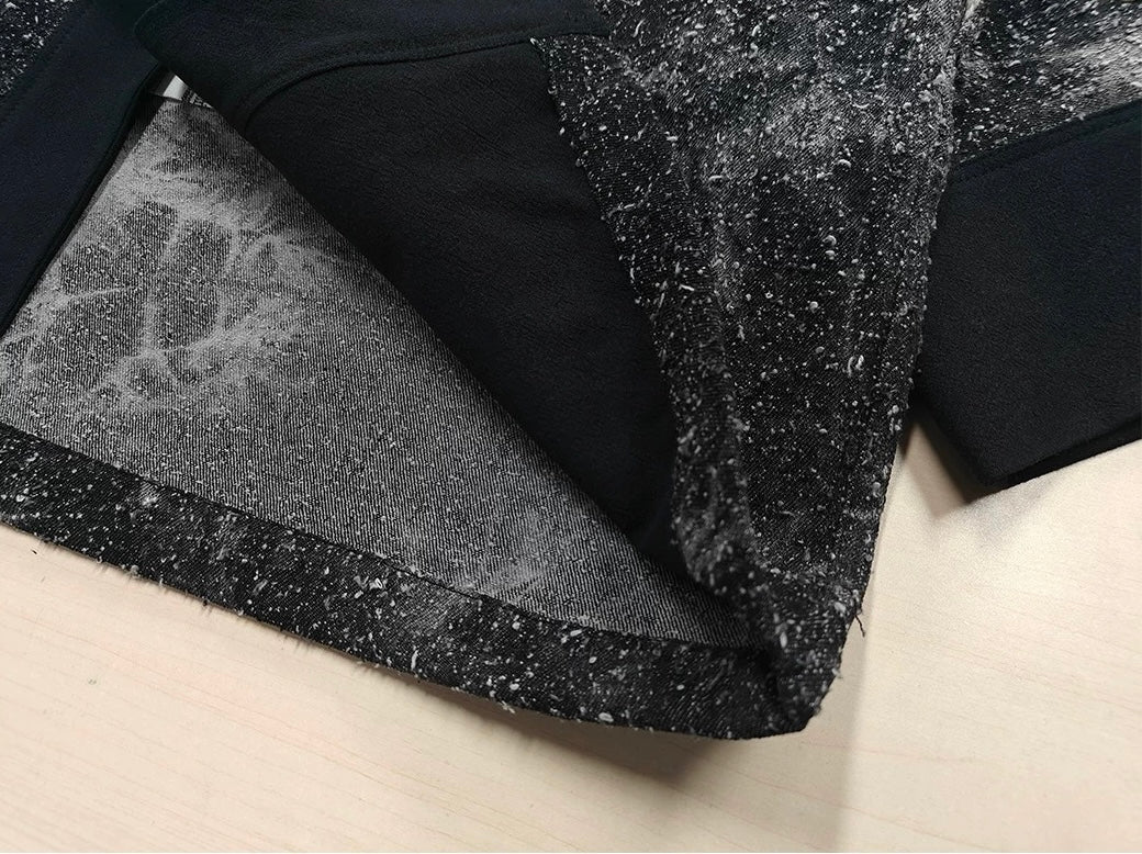 Black Tie Dye Sashiko Haori Jacket