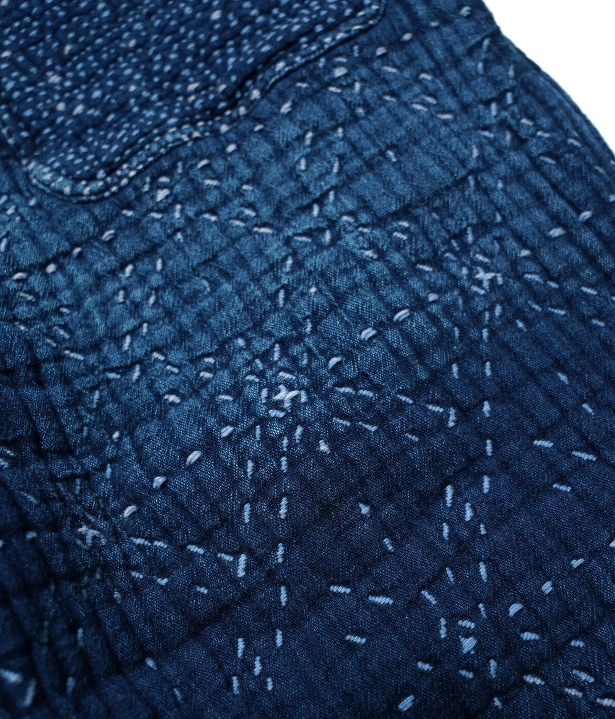 Indigo Dye Sashiko Starry Night Pants