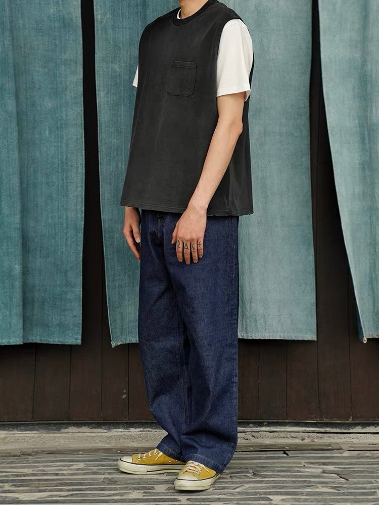 Vintage Washed Distressed Pocket Tank