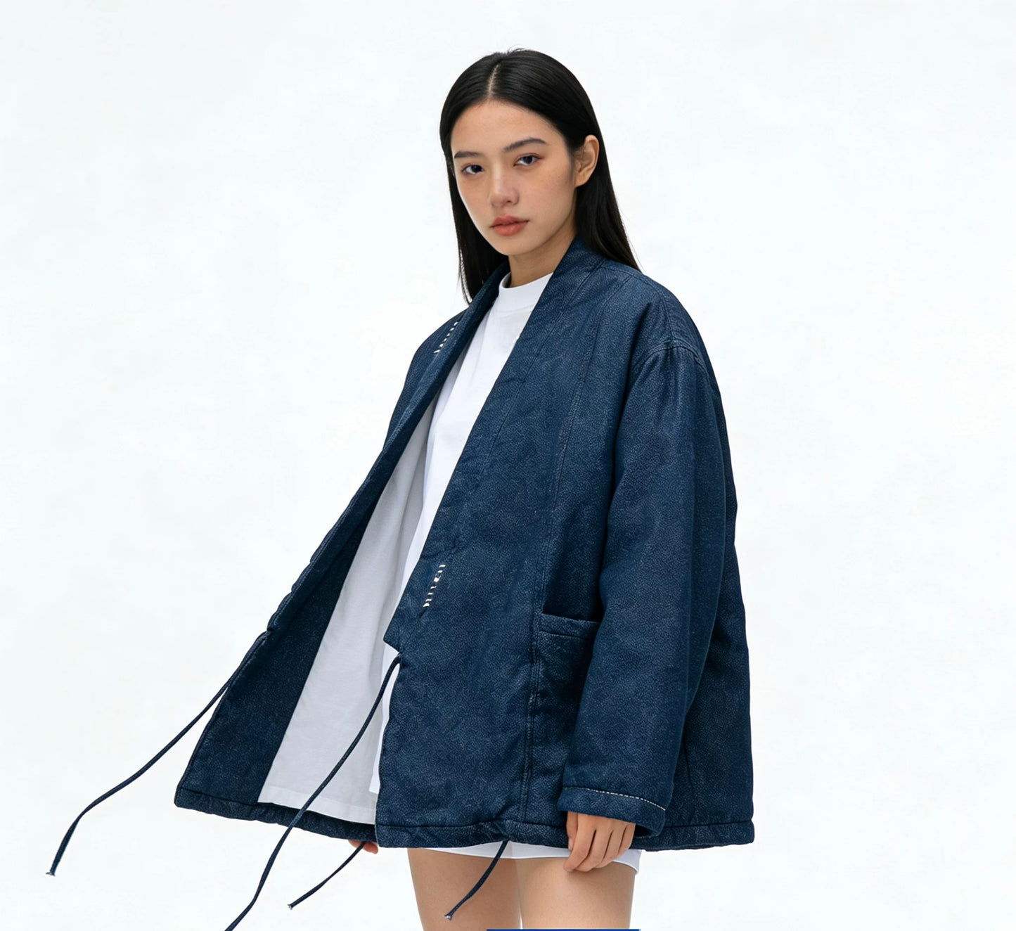 Denim Padded Haori Jacket