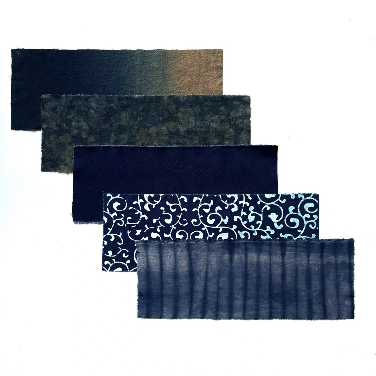 Indigo Gradient Fabric Scraps Bundle