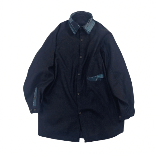 Woolen Patchwork Kofu Coat