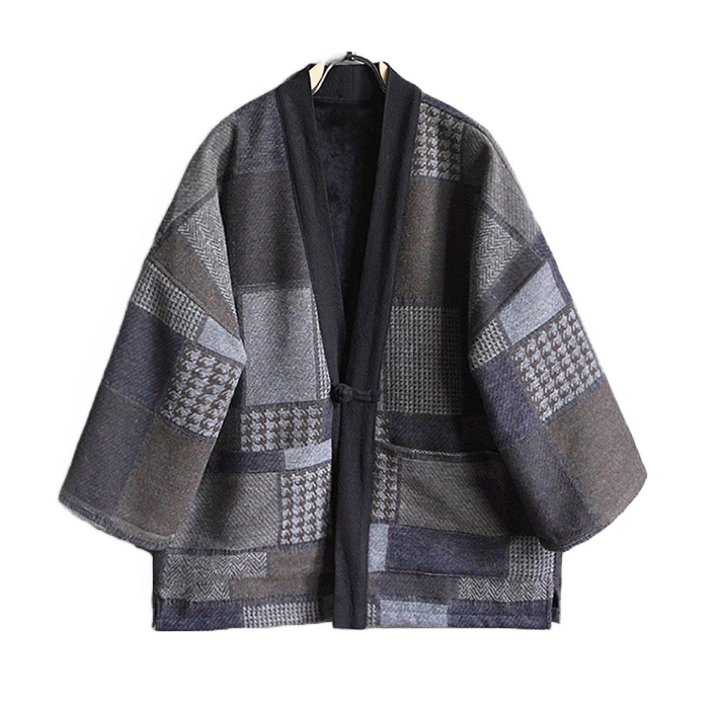 Checked Patchwork Flannel Noragi Jacket