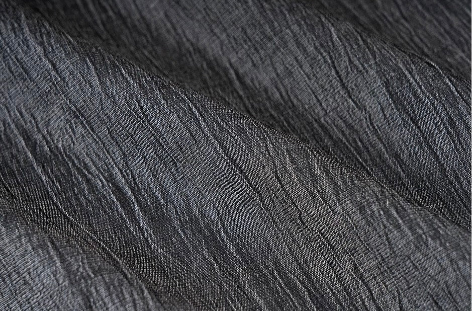 Slub Charcoal Samue Wrap Jacket