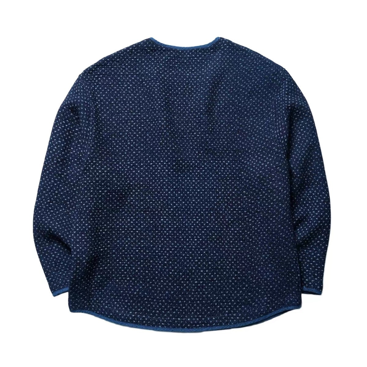 Indigo Dye Discharge Sashiko Pullover
