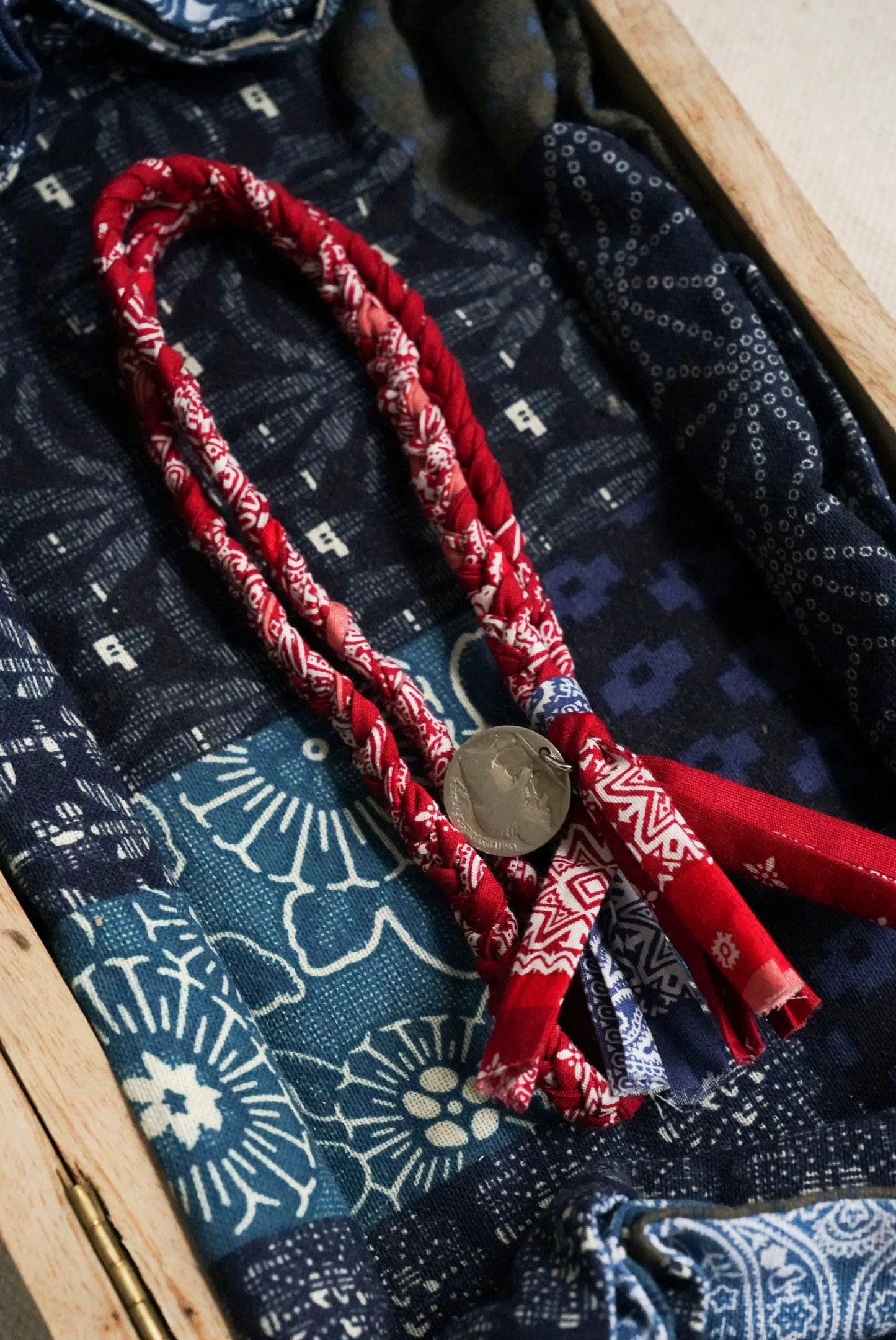 Bandana Paisley Coin Necklace