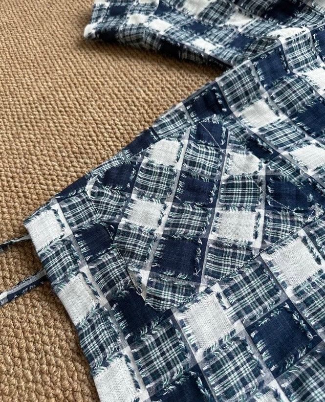 Frayed Checked Noragi Jacket