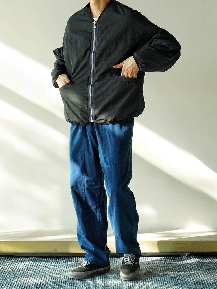 Mud Dye Reversible Collarless Iris Coat