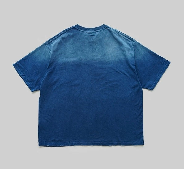 Indigo Dye Two Tone T-Shirt