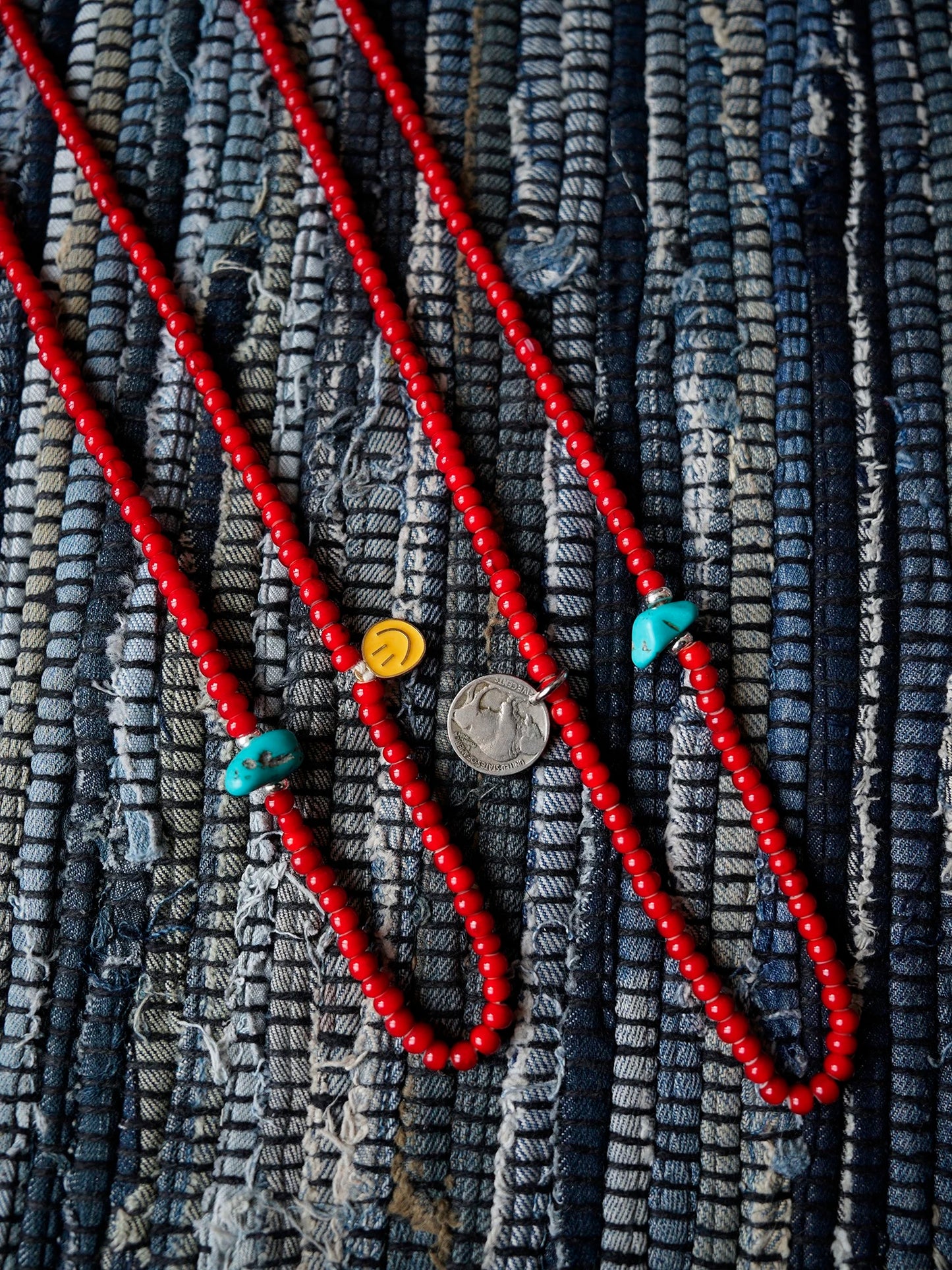 Red Glass Bead Necklace