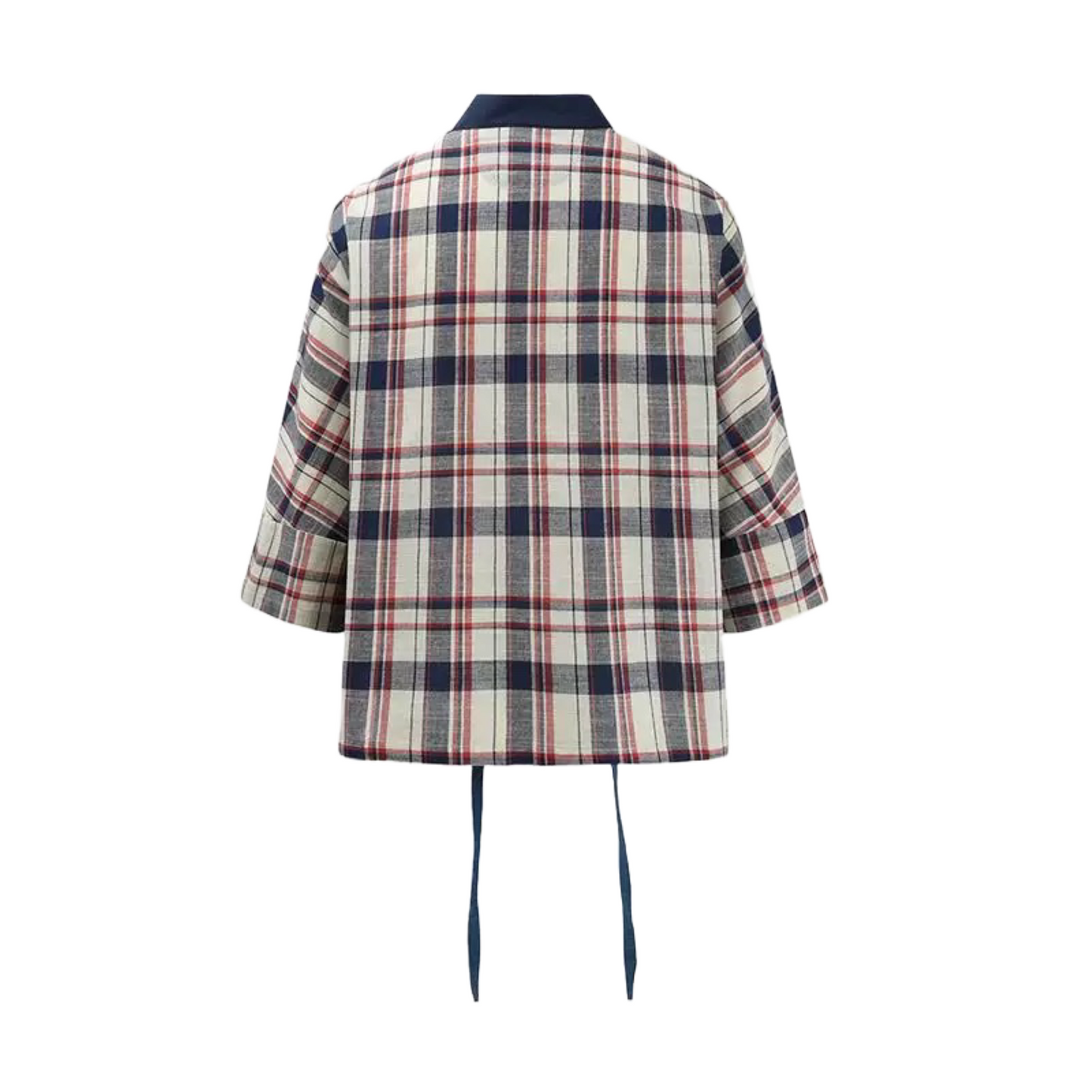 Retro Checked Lightweight Haori Jacket