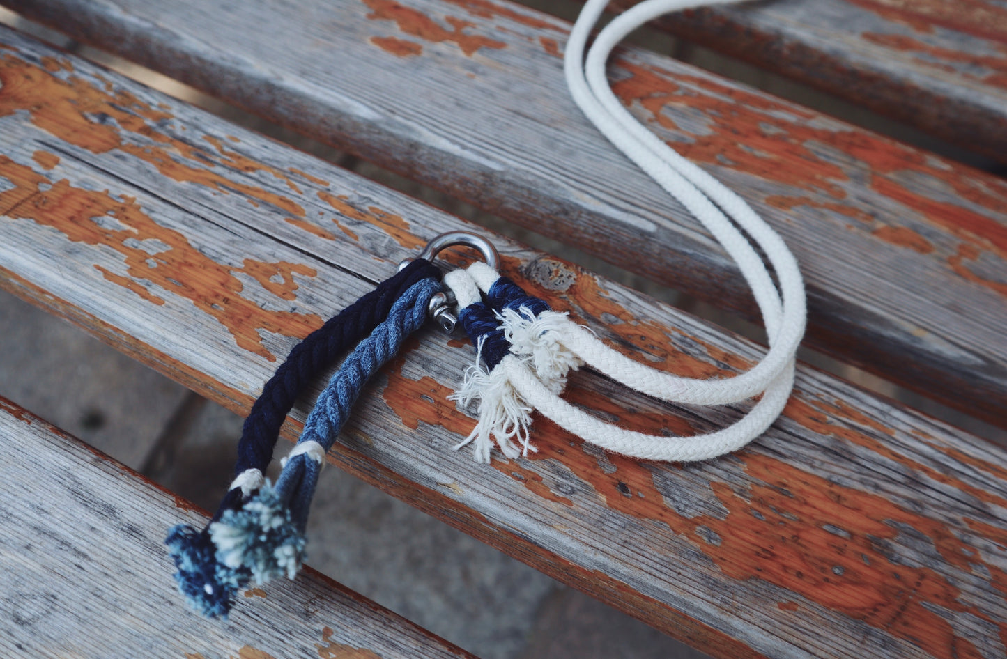 Indigo Dye New Moon Necklace