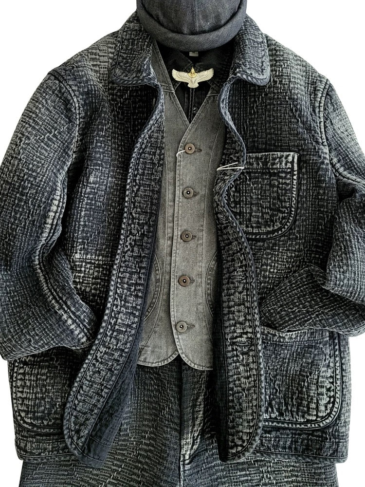 Washed Black Kendo Worker Jacket