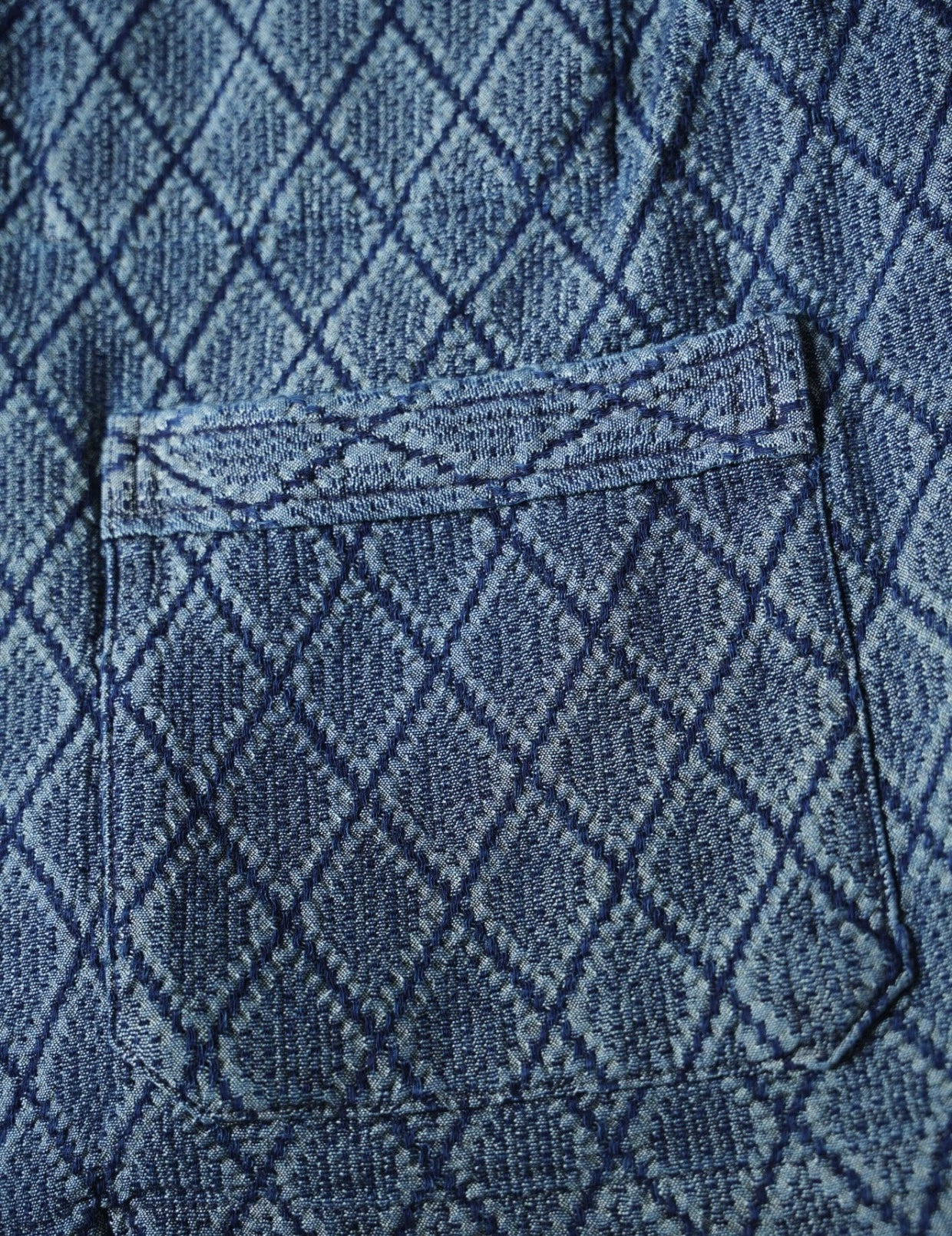 Indigo Dye Jacquard Blazer Jacket