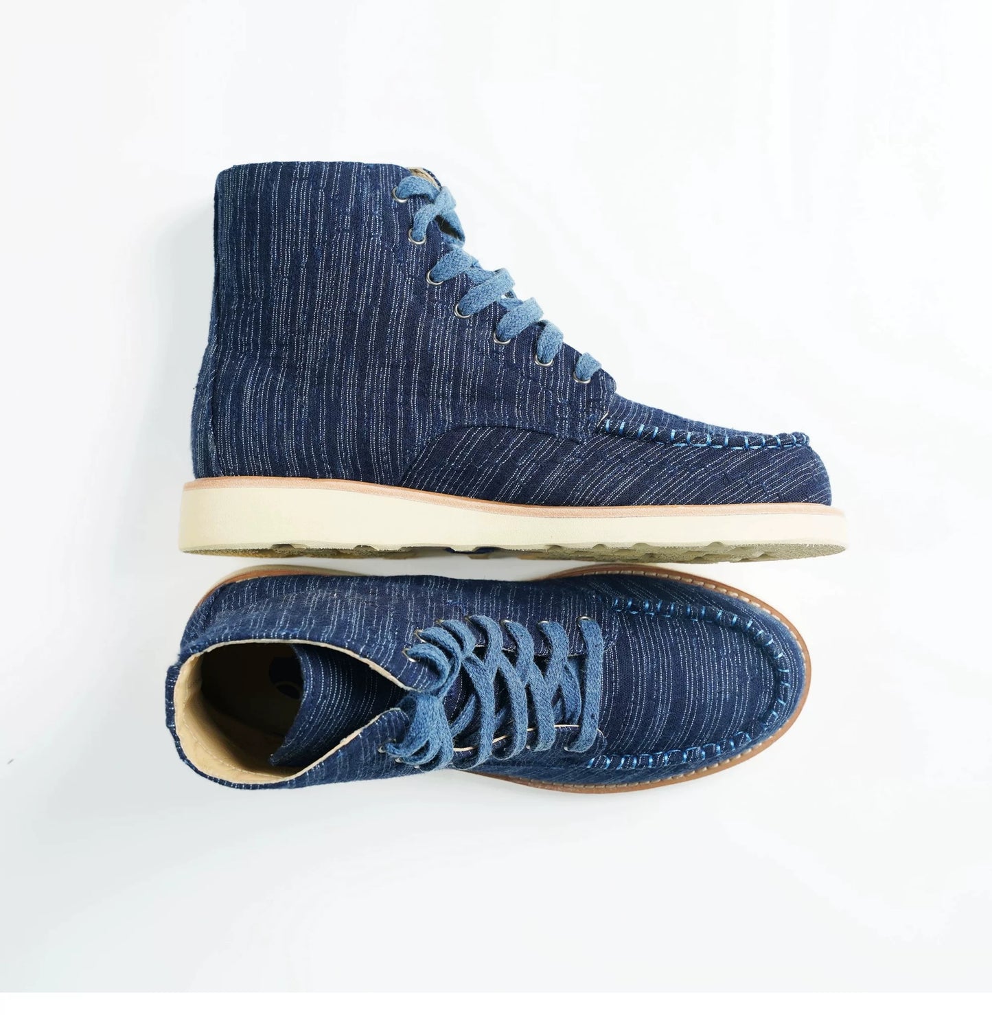 Indigo Dye Sashiko Kasuri Boot