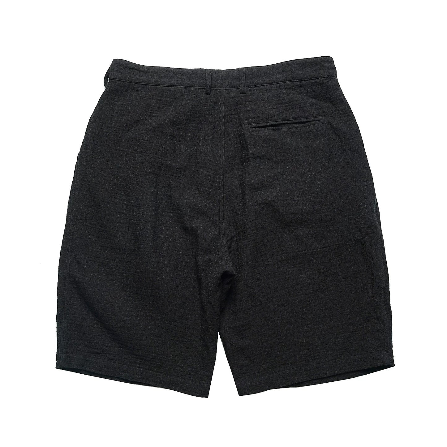 Black Sashiko Ankle Shorts