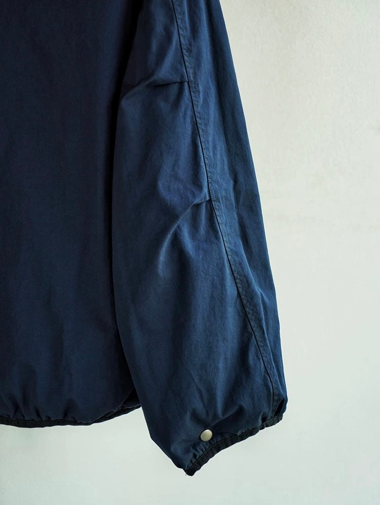 Mud Dye Reversible Collarless Iris Coat