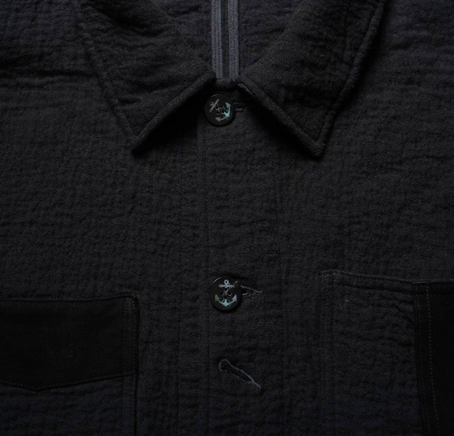 Black Sashiko French Coat