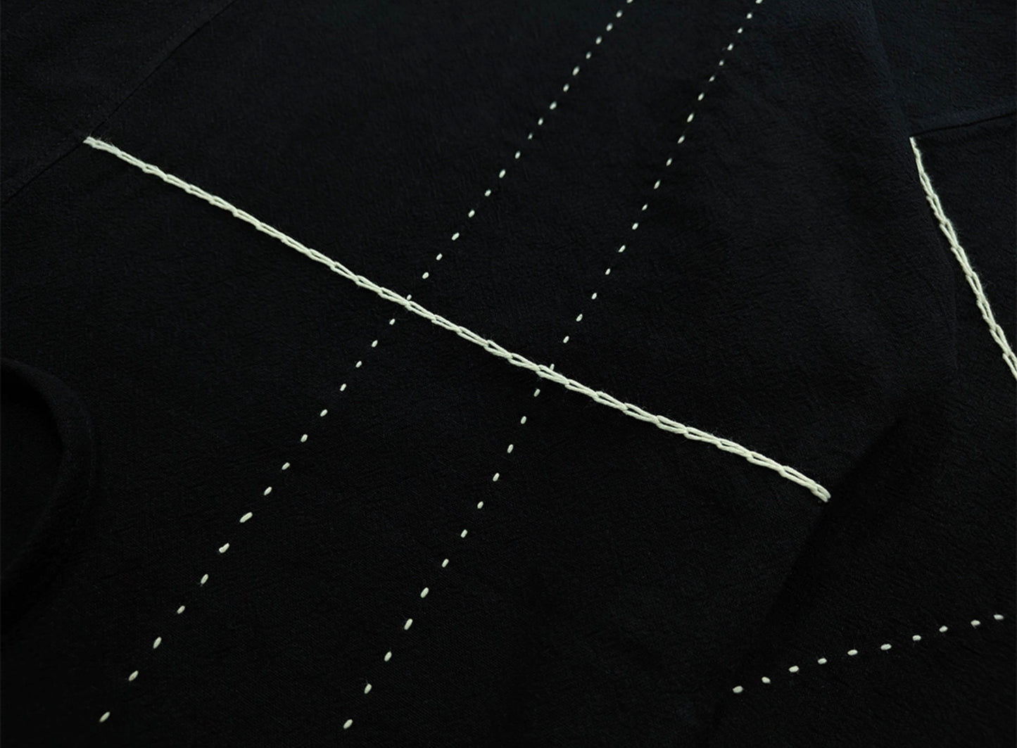 Sashiko Checked Kimono Jacket