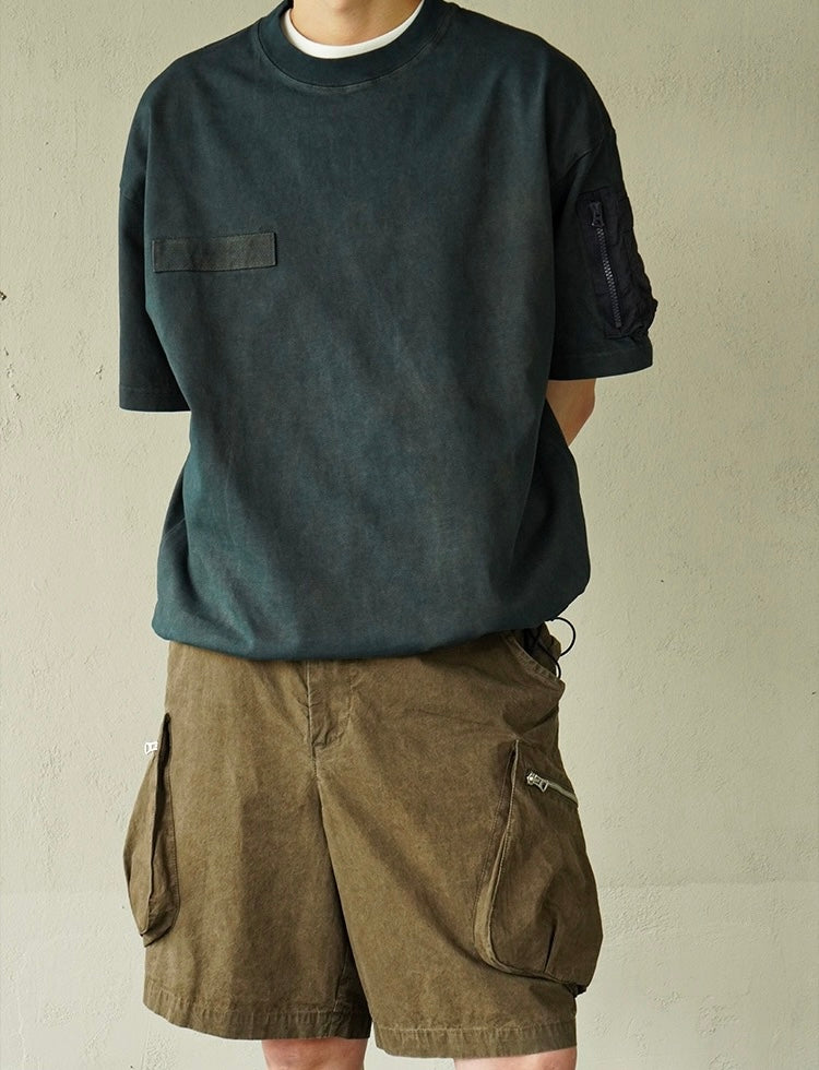 Dark Indigo Dye MA-1 T-Shirt