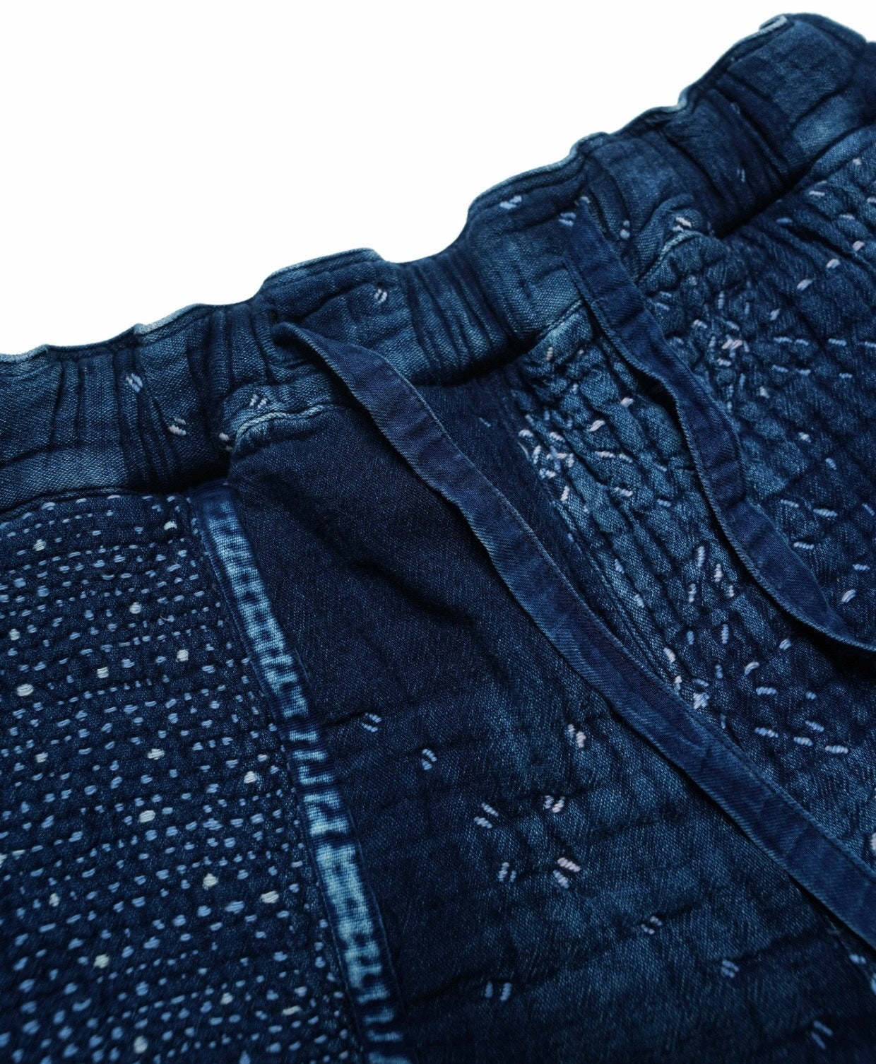 Indigo Dye Sashiko Starry Night Shorts