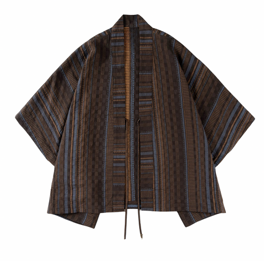 Multi-Stripe Sashiko Hanten Jacket