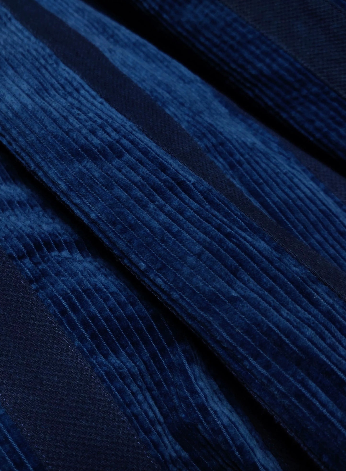 Indigo Dye Patchwork Corduroy Baseball Jacket