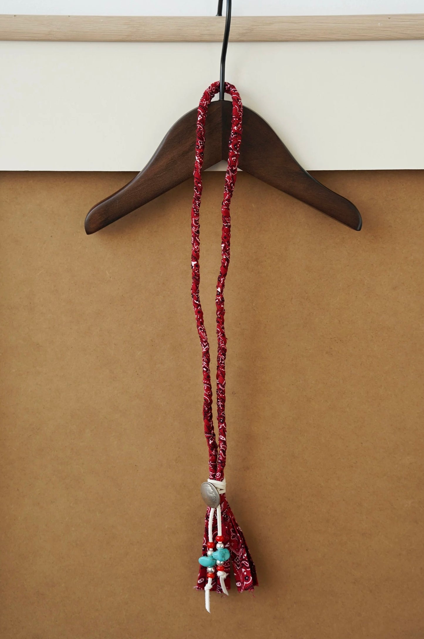 Handwoven Bandana & Turquoise Necklace